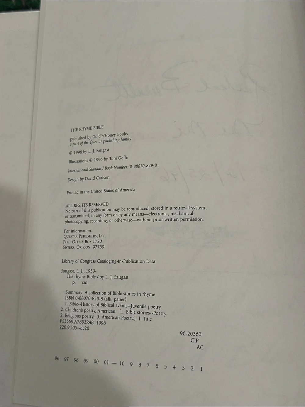 Gold N Honey rhyme bible